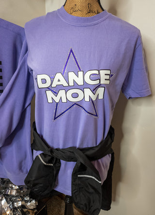 Dance Mom Rhinestone Violet Dyed Tee