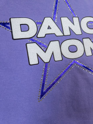 Dance Mom Rhinestone Violet Dyed Tee