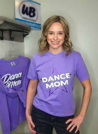 Dance Mom Rhinestone Violet Dyed Tee
