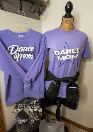 Dance Mom Rhinestone Violet Dyed Tee