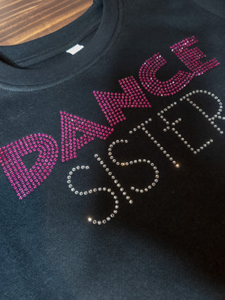 Dance Sister Rhinestone Youth Crewneck Sweatshirt