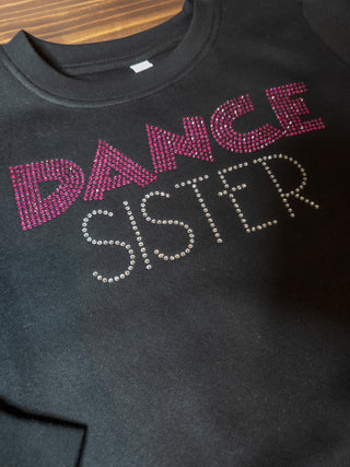 Dance Sister Rhinestone Youth Crewneck Sweatshirt