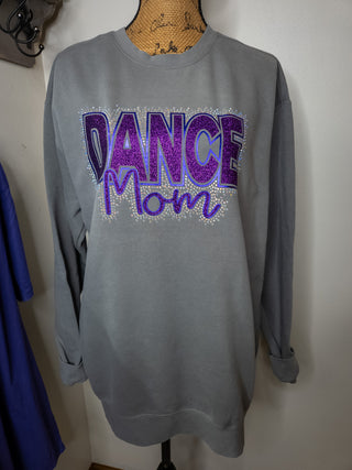 Dance Mom Rhinestone Dyed Crewneck Sweatshirt