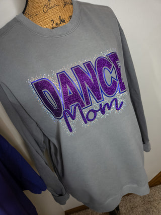 Dance Mom Rhinestone Dyed Crewneck Sweatshirt