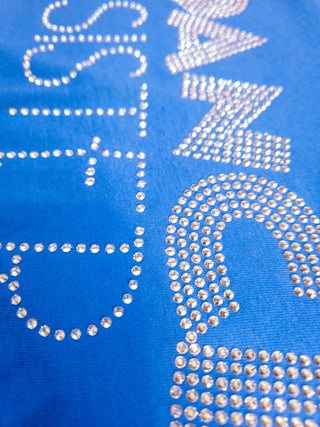 Dance Sister Rhinestone Blue Tee