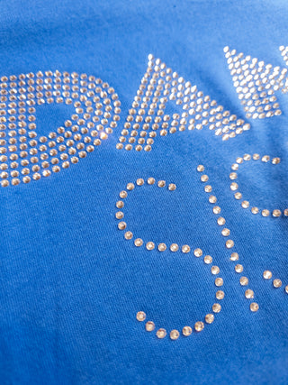 Dance Sister Rhinestone Blue Tee
