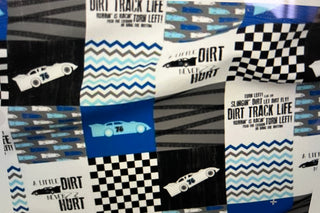 Dirt Track Life 76 Race Car Minky Blanket *Choose backing
