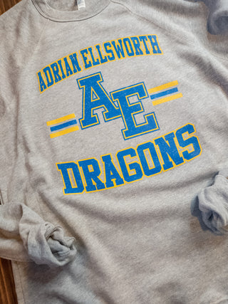 Adrian Ellsworth Dragons Distressed Crewneck Sweatshirt