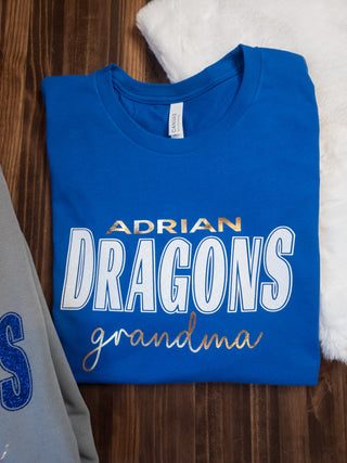 Adrian Dragons Grandma Blue Tee