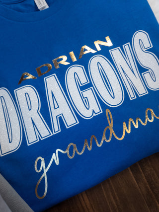 Adrian Dragons Grandma Blue Tee