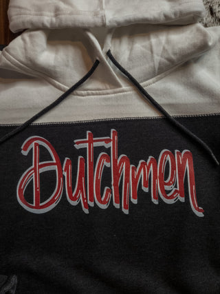 MEDIUM Dutchmen Heather Black Varsity Hoodie - Ladies Fit