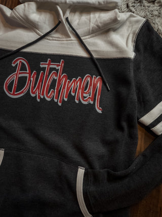 MEDIUM Dutchmen Heather Black Varsity Hoodie - Ladies Fit