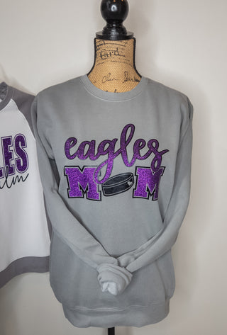 Eagles Hockey Mom Dyed Crewneck Sweatshirt