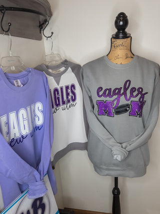 Eagles Hockey Mom Dyed Crewneck Sweatshirt