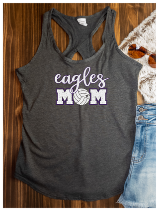 Eagles Volleyball Mom Keyhole Tank