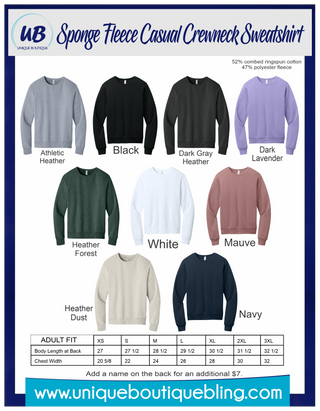 Mustangs Casual Fleece Crewneck Sweatshirt - Green Print