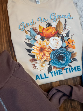 God Is Good All The Time Tan Tee