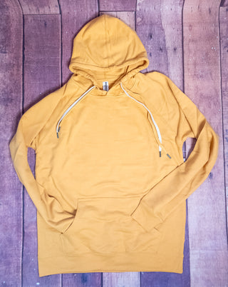 French Terry Double Lace Lightweight Hooded Sweatshirt