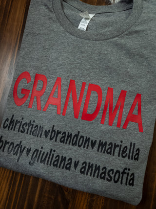 Personalized Grandma Tee