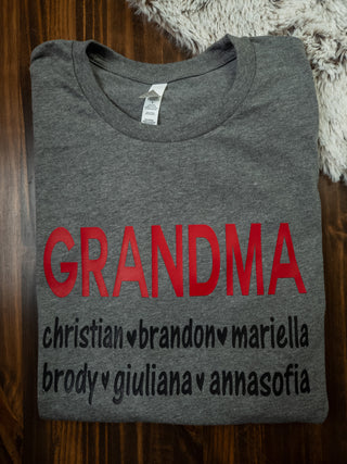 Personalized Grandma Tee