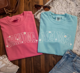 Grandma Daisy Accents Crunchberry Dyed Tee
