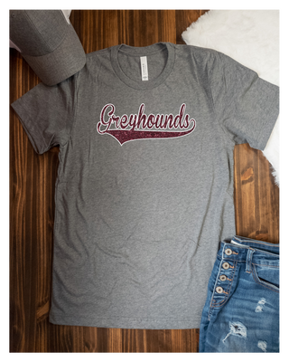 Greyhounds Sparkle Deep Heather Gray Tee
