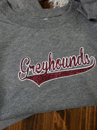 Greyhounds Sparkle Deep Heather Gray Tee