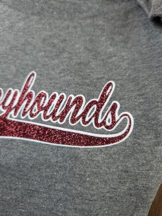 Greyhounds Sparkle Deep Heather Gray Tee