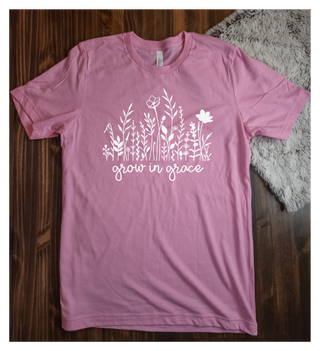 Grow In Grace Bubble Gum Tee