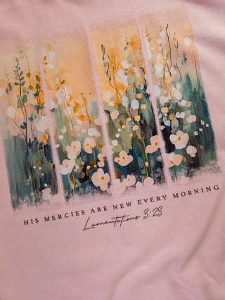 Her Mercies Are New Every Morning Blossom Dyed Tee