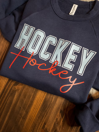 Hockey Hockey Navy Crewneck Sweatshirt