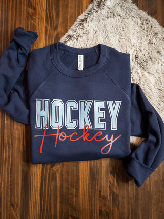 Hockey Hockey Navy Crewneck Sweatshirt