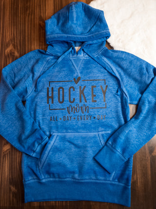 Hockey Mom Blue Fleece Hoodie
