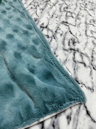 White & Grey Marble Minky Blanket *Many backing Options *Ready To Ship