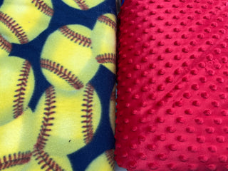 Navy Blue Softball Blanket **Choose Backing & Size *Can Add Customization