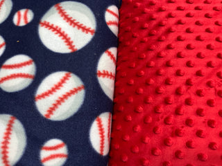Navy Blue Baseball Blanket **Choose Backing *Can Add Customization