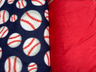 Navy Blue Baseball Blanket **Choose Backing *Can Add Customization