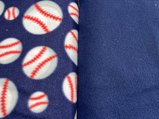 Navy Blue Baseball Blanket **Choose Backing *Can Add Customization