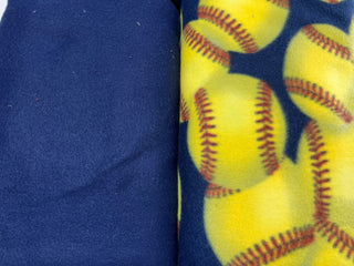 Navy Blue Softball Blanket **Choose Backing & Size *Can Add Customization