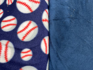 Navy Blue Baseball Blanket **Choose Backing *Can Add Customization