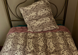 Silver Siberian Leopard Spotted Minky Blankets *Choose Size
