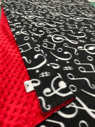 Music Notes Blanket **Ready to Ship