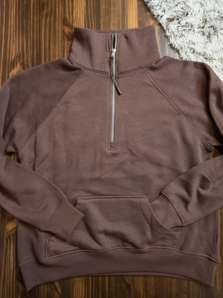 Ladies Relaxed Half Zip Pullover