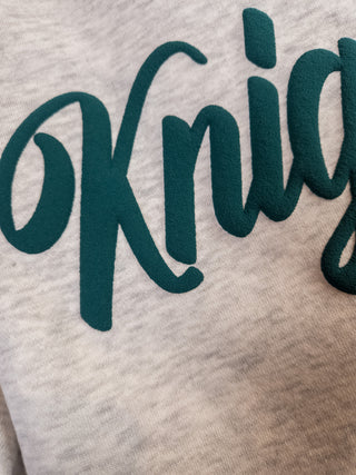 Knights Dark Green Puff Oatmeal Plush Crewneck Sweatshirt