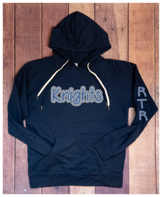 RTR Knights Rhinestone Navy Double Lace Sweatshirt