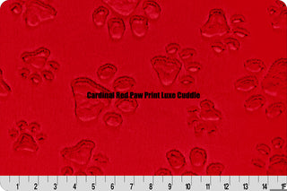 Paw Print Blanket w/ Choice of Paw Print Embossed Minky **Select Size**Can Add Embroidery