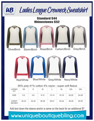 Deuel Cardinals Red League Crewneck - Ladies Fit