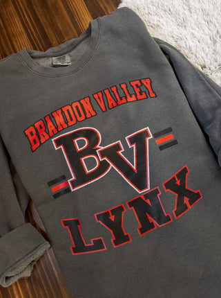 Brandon Valley Lynx Dyed Fleece Crewneck Sweatshirt