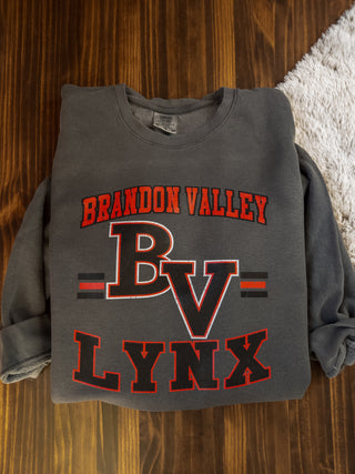 Brandon Valley Lynx Dyed Fleece Crewneck Sweatshirt
