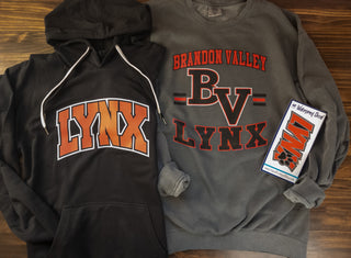 Brandon Valley Lynx Dyed Fleece Crewneck Sweatshirt